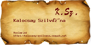 Kalocsay Szilvána névjegykártya
